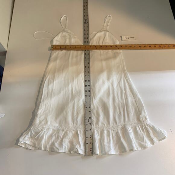 LA Hearts Dress Womens S Small White Straps Lace Trim Lined Back Zip Babydoll - Picture 7 of 13